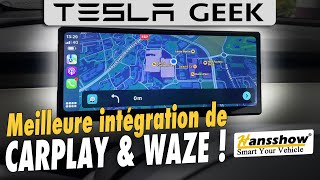 CARPLAY amp Waze  la meilleure solution pour TESLA Model 3 amp Y par Hansshow  TESLA Vision [upl. by Tore]