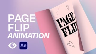 Page Flip Animation  Adobe After Effects [upl. by Deron404]