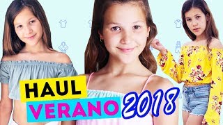 HAUL COMPRAS DE VERANO  MODA 2018 ZARA Kids y HampM  Try on Haul  Daniela Golubeva [upl. by Any]