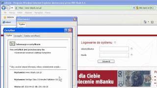 mVideo Bezpieczne logowanie do mBanku Internet Explorer [upl. by Gilead295]