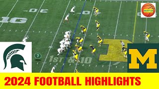 Michigan State vs Michigan Football Game Highlights  NCAAF 2024  College Football Week 9 [upl. by Einnaoj504]