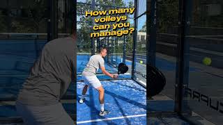 The Ultimate Padel Tennis Challenge  How Many Volleys Can You Handle  padel padeltennis [upl. by Kelwin927]