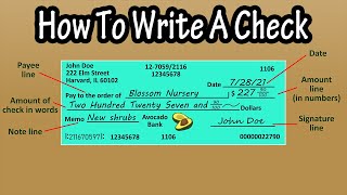 How To Write Out A Personal Check With Cents Explained [upl. by Lehcer]