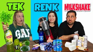 TEK RENK SMOOTHIE  MILKSHAKE CHALLENGE esılabıltekın [upl. by Keeton]