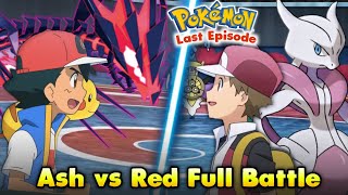 Ash Vs Red full Battle in hindi  Eternatus vs Mewtwo X 6v6 Battle Red vs Ash full Episode [upl. by Fawn]