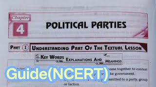 10th class social studies political science 4thlesson political parties question ampanswer guide ncert [upl. by Thistle58]