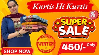 🌹KURTIS HI KURTIS ✨️ 450 Only WINTER SPECIAL Collection 🥳 Wollen Kurti Sets 🎉 FREE SHIPPING [upl. by Stalker]