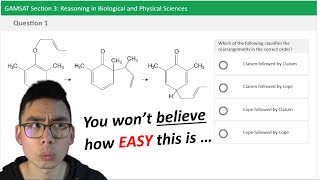 How to solve a GAMSAT Organic Chem question  Pattern Recognition amp Visualisation [upl. by Grosmark795]