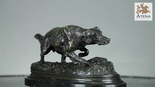 Bronze quotChien à larrêtquot de Pierre Jules Mêne [upl. by Philipines822]