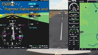 FS2020  Popout instruments and multiple monitors Tutorial [upl. by Assirak920]