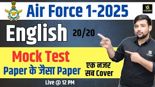 Air Force XY 012025  English Sample Paper Based On Exam Pattern  Airforce Sample Paper [upl. by Yla]