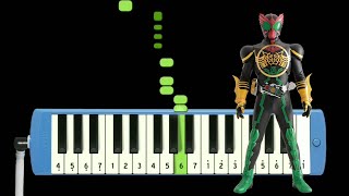 Not Pianika Kamen Rider OOO Opening Theme [upl. by Assirim]