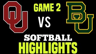 1 OU vs Baylor Softball Series Game 2  Loves Field 2024 [upl. by Bashuk]