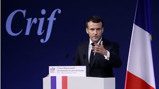 REPLAY  Discours dEmmanuel Macron lors du 34e dîner du Crif [upl. by Bak]