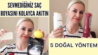 Saç Boyası Nasıl Akıtılır  Doğal Denenmiş 5 Farklı Yöntem [upl. by Aicirtan]