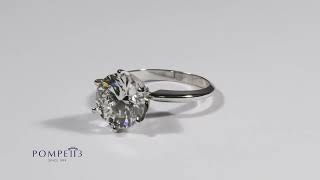 Solitaire Diamond Engagement Ring in Platinum by Pompeii3 [upl. by Nahraf]