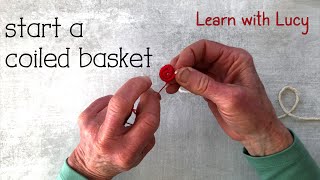 How to Make a Mini Coiled Basket [upl. by Aisauqal]