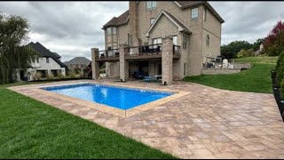 Paver Pool Deck with Concrete Base [upl. by Airelav921]