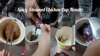 Lets make spicy steamed chicken noodles in a cup  Satisfying ASMR [upl. by Ivz]