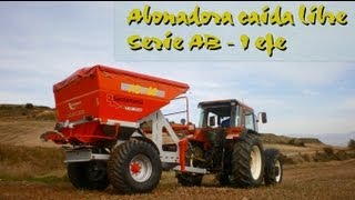 Abonadora caída libre  fertilizer spreader  épandeur dengrais AB60  Santamaría [upl. by Aihsakal46]