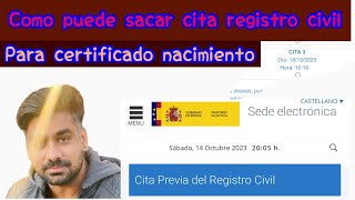 Como puede sacar cita registro civil barcelona por certificado de nacimiento how to take appointment [upl. by Eduam185]