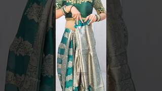 Easy organza saree draping stepssareedraping fashion [upl. by Nytsua363]