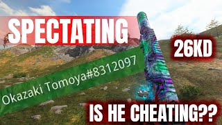 SPECTATING A 26 KD HACKER or CHEATER  HIDING IT IN WARZONE [upl. by Eenar]