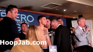 Vasyl Lomachenko vs Gary Russell Jr weigh in [upl. by Ak855]