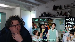 Reacting TOP 100 Most Viewed JPop Songs – October 2022 [upl. by Berk]