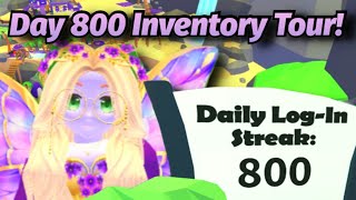 Adopt Me Day 800 Inventory Tour [upl. by Eiuol571]