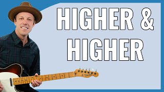 Higher And Higher Jackie Wilson Your Love Keeps Lifting Me Guitar Lesson  Tutorial [upl. by Eitnom524]