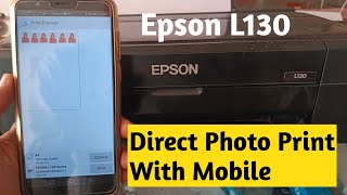 Epson L130 Direct Photo Print With Mobile  Epson L130 Connect With Mobile And Print [upl. by Junno]