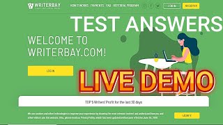 WRITERBAY TEST ANSWERS [upl. by Madelaine]