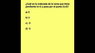 Hallar la ordenada de la recta  matemáticas  geometría analítica [upl. by Basia41]