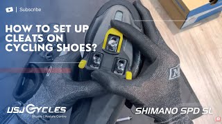 Tutorial How to Set Up Cleats on Cycling Shoes Shimano SPD SL [upl. by Ennairek]