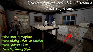 Granny Recaptured PC V1151 Update  First Impression NEW Area To Explore and New Hiding Place [upl. by Ysset118]