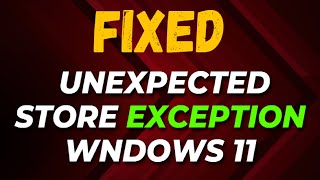 How to Fix Unexpected Store Exception Windows 11 [upl. by Dulcy]