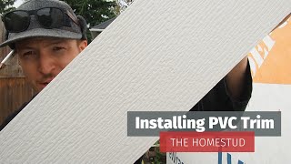 Installing PVC trim at The Everything Garage Part 8 [upl. by Ymrots]