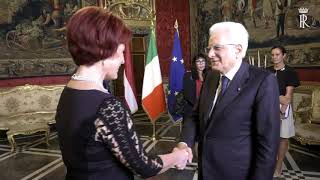 Quirinale  Presentazione delle lettere credenziali al Presidente Mattarella dei nuovi Ambasciatori [upl. by Cassidy697]