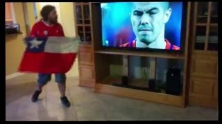 Chile wins Copa Centenario 2016  Reaction of a chilean in USA [upl. by Naillimixam]