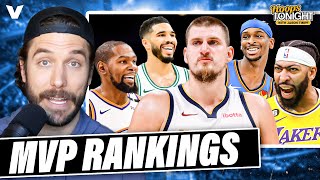 NBA MVP Rankings Jokic UNSTOPPABLE Anthony Davis CARRYING Lakers Durant PEAKING  Hoops Tonight [upl. by Golding]