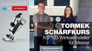 KS123 Winkeleinsteller für Messer  Teil 24  Tormek Live Schärfkurs [upl. by Oivat]