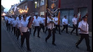 Schützenfest in Neuss Holzheim Der Fackelzug am 06072024 [upl. by Kacey373]