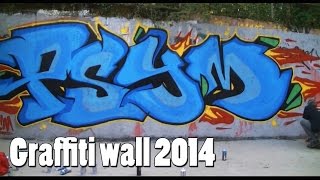 Graff sur mur  2014 Graffiti wall piece PSYM mtn 94 HD1080 [upl. by Beaulieu158]