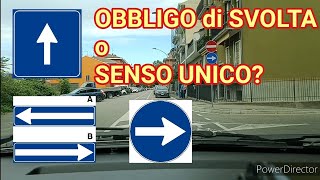 OBBLIGO DI SVOLTA O SENSO UNICO Esame patente [upl. by Hiroshi680]