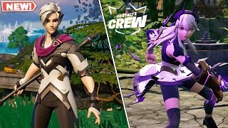 Fortnite Princess LEXA amp Prince ORIN Skins GAMEPLAY August 2023 Crew Pack [upl. by Rainie]