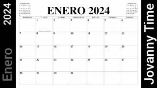 Calendario  Enero 2024 [upl. by Woo]