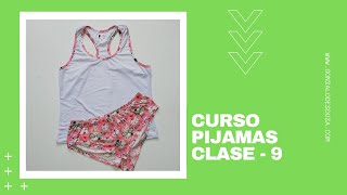 Curso de pijamas  Clase 9 Coser paso a paso blusa huesito y cachetero clasico [upl. by Nnayllek]