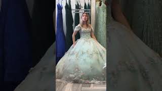 POV You found the perfect mint Quinceañeras Ball Gown [upl. by Felske]