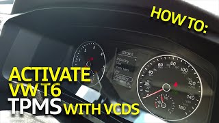 How To Activate TPMS On VW Transporter T6 With VCDS [upl. by Notxap]